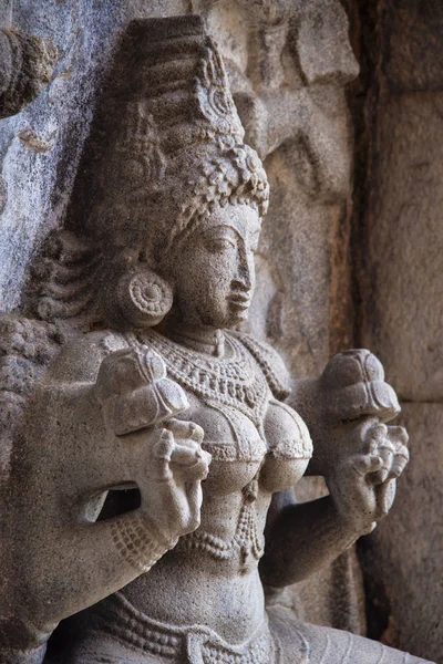 Ídolo Esculpido Templo Gangaikondacholapuram Thanjavur Tamil Nadu Índia Shiva Temple — Fotografia de Stock