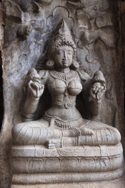 Gajalakshmi, southern niche of the central shrine, Brihadisvara Temple, Gangaikondacholapuram, Tamil Nadu, India clipart