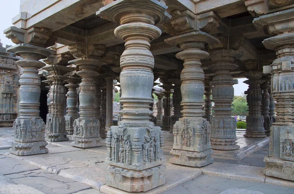 Snidade Pelare Mahadeva Templet Byggdes Omkring 1112 Mahadeva Befälhavare Armén — Stockfoto