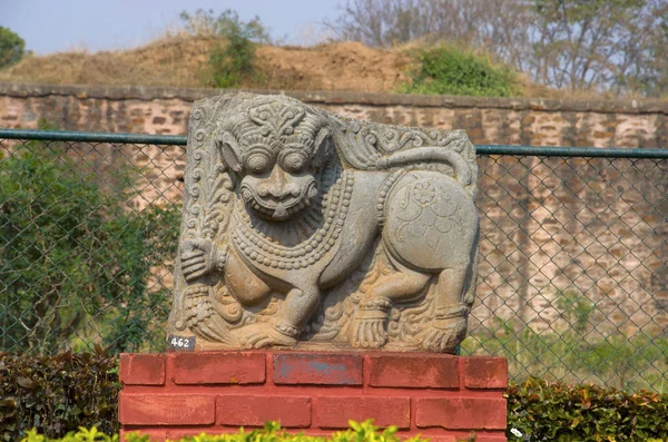 Escultura Narsimha Museu Kittur Forte Complexo Foi Realizada Pelo Desai — Fotografia de Stock
