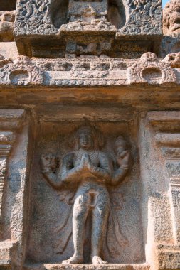 Agni, yangın Tanrı, agra-mandapa, Airavatesvara Tapınağı, Darasuram, Tamil Nadu, Hindistan temelini ilk niş.