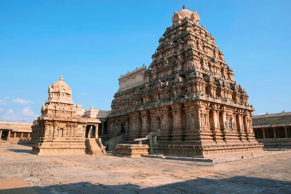 Chandikesvara Temple Left Airavatesvara Temple Right Darasuram Tamil Nadu India — Stock Photo, Image