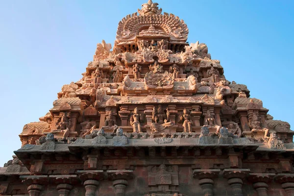装飾塔 Deivanayaki アンマン神社 アイラーヴァテーシュヴァラ寺院 Darasuram タミル ナードゥ州 インドに隣接します 西からの眺め — ストック写真