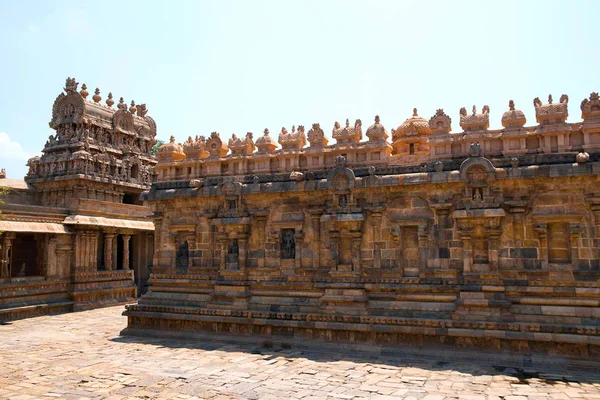 Giriş Gopura Sol Niş Mandapa Duvar Airavatesvara Tapınağı Darasuram Tamil — Stok fotoğraf