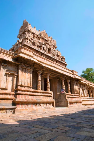 Giriş Airavatesvara Tapınağı Darasuram Kuzey Doğu Görünümünden Tamil Nadu Hindistan — Stok fotoğraf