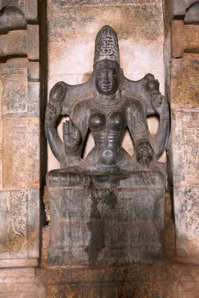 Diosa Sarsvati Nicho Mandapa Que Conduce Ardha Mandapa Templo Airavatesvara — Foto de Stock