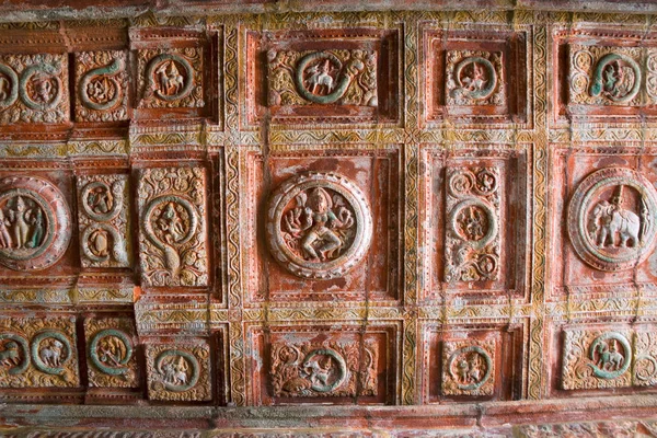 Sulcos Esculturas Teto Nataraja Mandapa Airavatesvara Temple Complex Darasuram Tamil — Fotografia de Stock