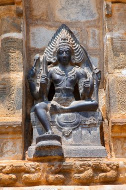 Virbhadra, Shiva, Airavatesvara Tapınağı, Darasuram, Tamil Nadu, Hindistan korkunç bir şeklidir. Maha-mandapa Güney duvarına.