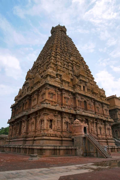 Kompleks Brihadisvara Świątyni Tańdźawurskie Tamil Nadu Indie Widok Południowego Zachodu — Zdjęcie stockowe