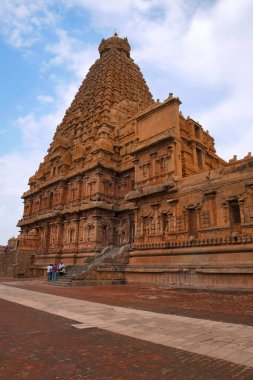 Brihadisvara Tapınağı, Tanjore, Güney Doğu görünümünden Tamil Nadu, Hindistan