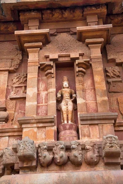 Chandrasekhara Siva Nicho Ocidental Templo Brihadisvara Tanjore Tamil Nadu Índia — Fotografia de Stock