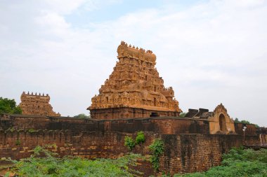 Giriş gopura, Brihadisvara Tapınağı, Tanjore Tamil Nadu Hindistan