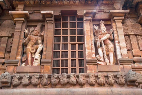 Dwarapalas Muro Occidental Templo Brihadisvara Tanjore Tamil Nadu India —  Fotos de Stock