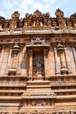 Ganesha, niş Güney duvarı, Subrahmanyam Tapınak, Brihadisvara tapınak kompleksi, Tanjore, Tamil Nadu, Hindistan
