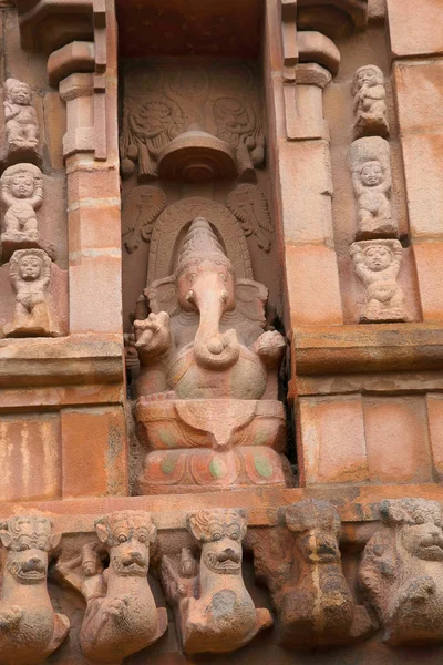 Ganesha Lower Niche Southern Wall Brihadisvara Temple Tanjore Tamil Nadu — Stock Photo, Image