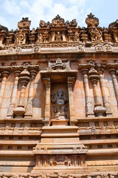 Ganesha, niş Güney duvarı, Subrahmanyam Tapınak, Brihadisvara tapınak kompleksi, Tanjore, Tamil Nadu, Hindistan