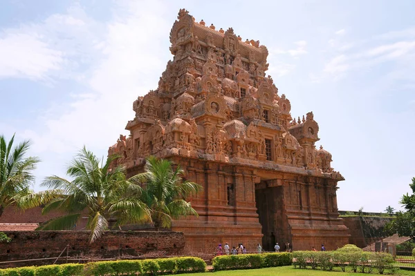 Keralantakan Tiruvasal Gopura Segunda Entrada Templo Brihadisvara Tanjore Tamil Nadu —  Fotos de Stock