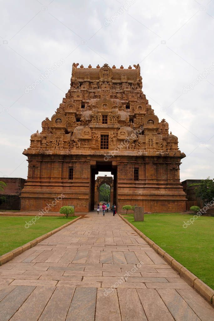 Keralantakan Tiruvasal, Second entrance gopura, Brihadisvara Temple, Tanjore, Tamil Nadu India