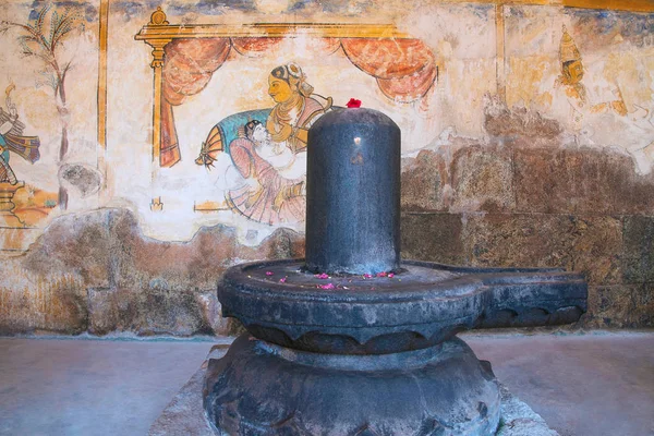 Линга Картиной Наяки Внутри Стены Северной Обители Комплекс Храма Брихадишвара — стоковое фото