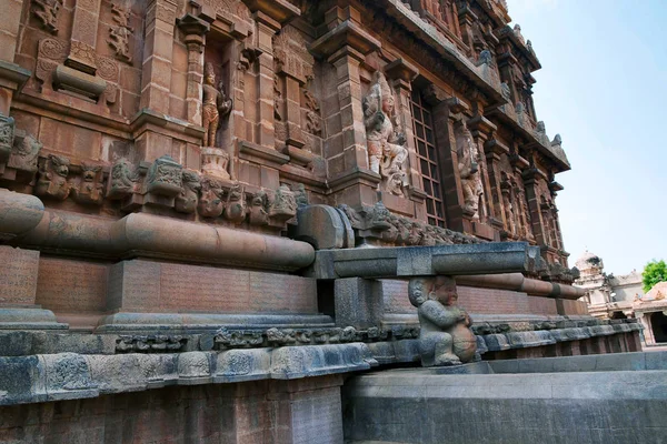 Nichos Esculturas Muralha Norte Templo Brihadisvara Tanjore Tamil Nadu Índia — Fotografia de Stock