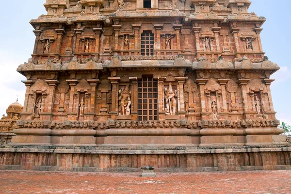 Nichos Pared Occidental Templo Brihadisvara Tanjore Tamil Nadu India — Foto de Stock
