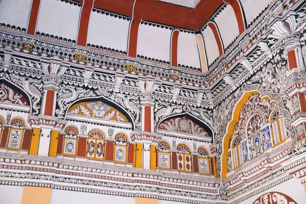 Peinture Durbar Hall Thanjavur Maratha Palace Tanjore Tamil Nadu Inde — Photo