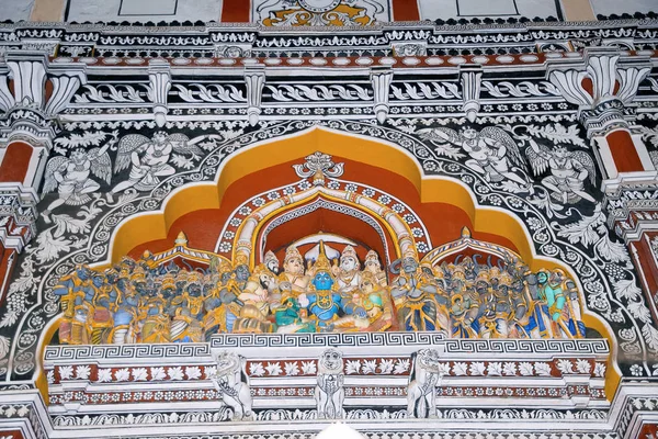 Mural Durbar Hall Thanjavur Maratha Palace Tanjore Tamil Nadu Índia — Fotografia de Stock