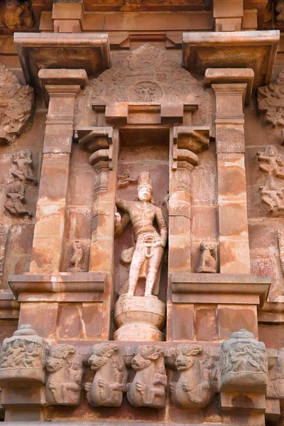 Shiva Como Gangadhara Nicho Parede Norte Templo Brihadisvara Tanjore Tamil — Fotografia de Stock