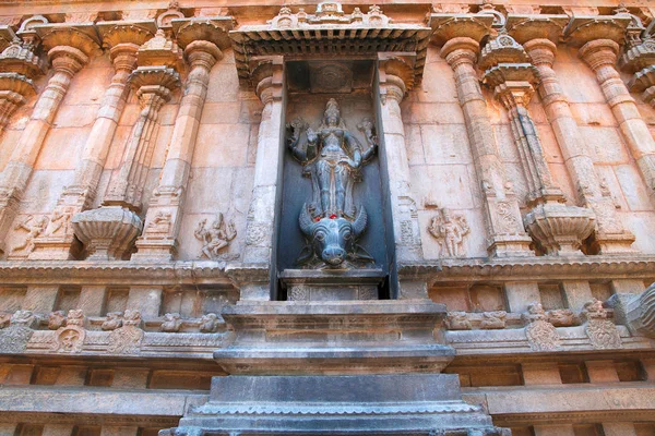 Vihnu Durga Parede Norte Santuário Subrahmanyam Complexo Templo Brihadisvara Tanjore — Fotografia de Stock