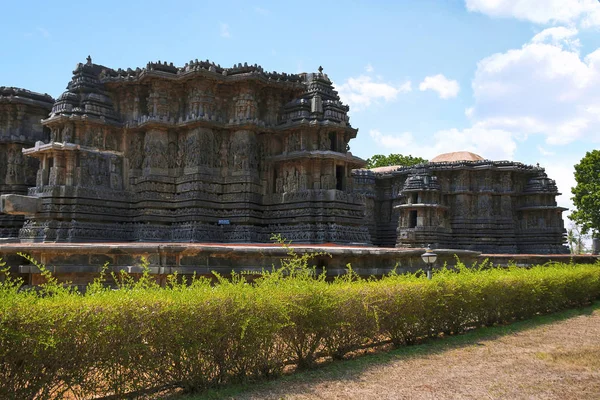 Hoysaleshwara Temple Complex Halebid Karnataka India Vista Desde Noroeste —  Fotos de Stock