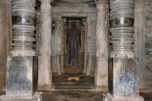 Interior Main Shrine Shantinatha Bsadi Basadi Halli Karnataka India — Stock Photo, Image