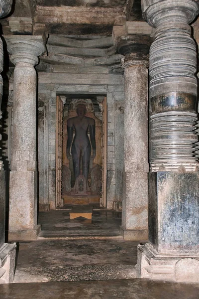 Interior Main Shrine Shantinatha Bsadi Basadi Halli Karnataka India — Stock Photo, Image