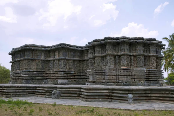 Tempio Kedareshwara Halebid Karnataka India Veduta Dal Nord Ovest — Foto Stock