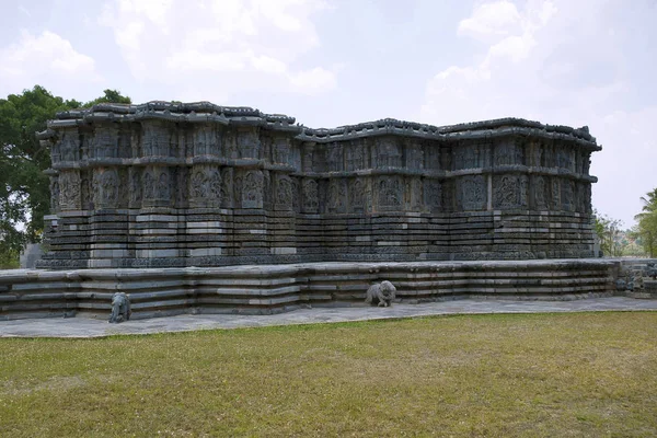 Kedareshwara Tapınağı Halebid Güney Batı Görünümünden Karnataka Hindistan — Stok fotoğraf