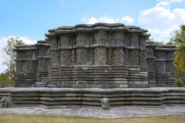 Храм Кедарешвара Халебид Карнатака Индия Вид Запада — стоковое фото