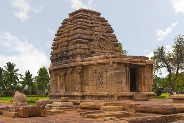 Kadadsiddhesvara Tempel Pattadakal Tempelkomplex Pattadakal Karnataka Indien Eine Platte Natya — Stockfoto