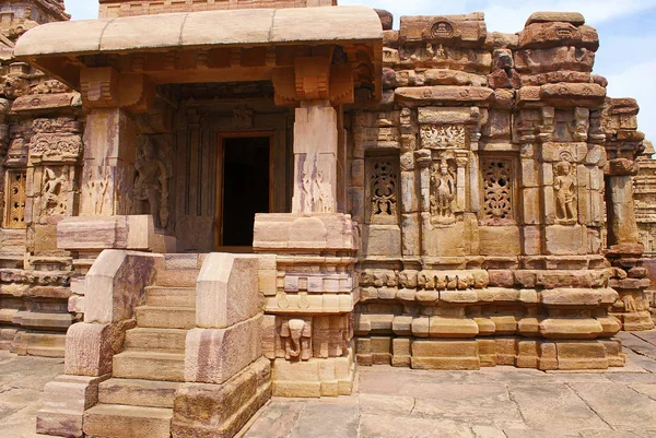 Южный Мукха Мандапа Храм Малликарджуна Храм Паттадакал Паттадакал Карнатака Индия — стоковое фото