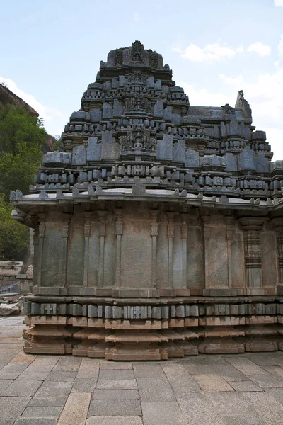 Akkana Basadi temple of the elder sister , Sravanabelgola, Karnataka India Rear view. The main deity of the temple is the twenty-third Jain Tirthankar. saint. Parshwanath.