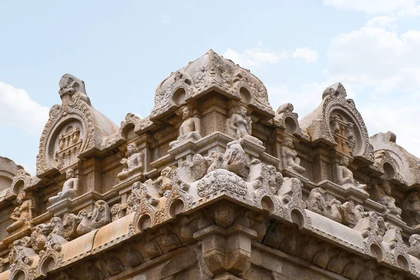 Figuras Esculpidas Nas Paredes Chavundaraya Basadi Chandragiri Hill Sravanabelgola Karnataka — Fotografia de Stock