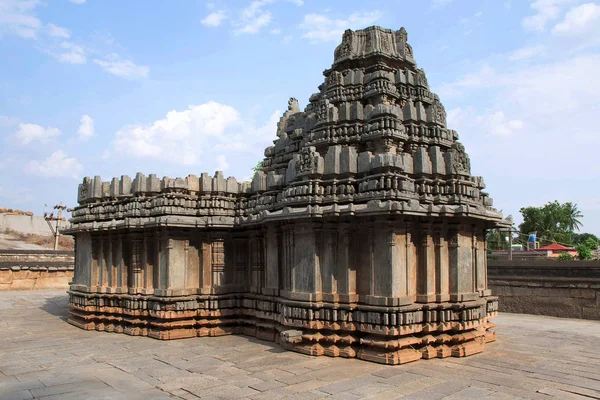 Kirtimukha Relieve Vesara Shikhara Torre Sobre Santuario Akkana Basadi Shravanabelagola —  Fotos de Stock
