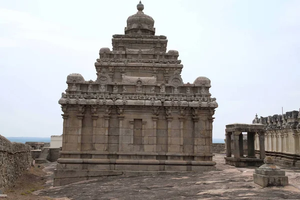 Vista Trasera Chavundaraya Basadi Colina Chandragiri Sravanabelgola Karnataka India — Foto de Stock