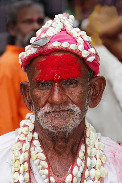 Pune Maharashtra India 2015 Júliusáig Részlete Zarándok Vagy Warkari Közben — Stock Fotó