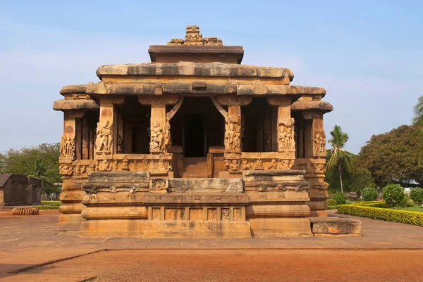Entree Portiek Van Durga Tempel Aihole Bagalkot Karnataka India Groep — Stockfoto