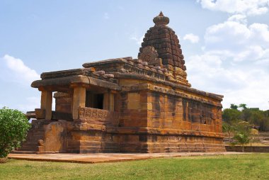 Hucchimalli Gudi, deli Malli'nın Tapınağı, Aihole, Bagalkot, Karnataka, Hindistan. Shiva için adanmış