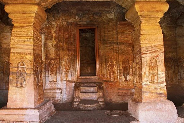 Cave View Hall Steps Leading Sanctum Sanctorum Which Feet Wide — Stock Photo, Image