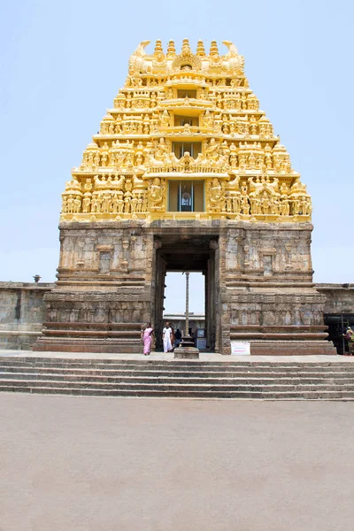 Wschodnia Gopura Przy Wejściu Chennakesava Temple Belur Karnataka India — Zdjęcie stockowe