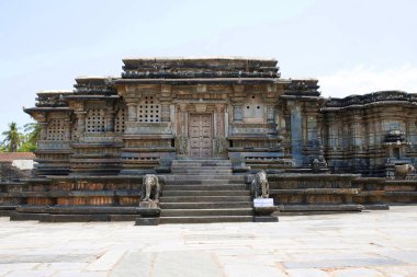 Kappe Channigraya Tapınağı, Belur, Karnataka, Hindistan görünümünden Kuzey