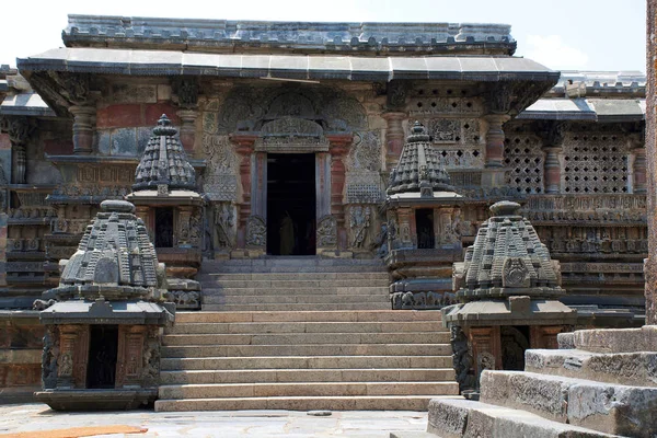 Entrada Sur Templo Chennakesava Belur Karnataka India Los Santuarios Miniatura —  Fotos de Stock