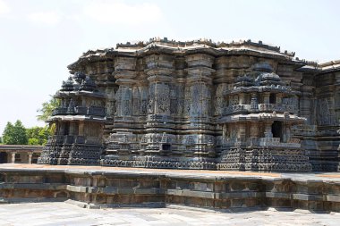 Keşava Tapınağı, Belur, Karnataka, Hindistan görünüm güney batıdan