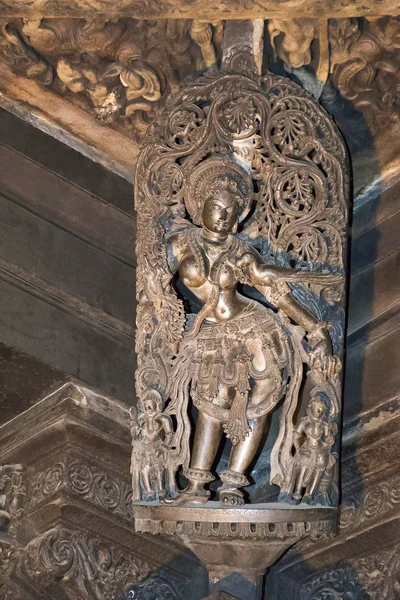 Shilabalika Nebeská Maiden Vrcholu Pilíře Uvnitř Hlavní Hale Vojta Chrám — Stock fotografie